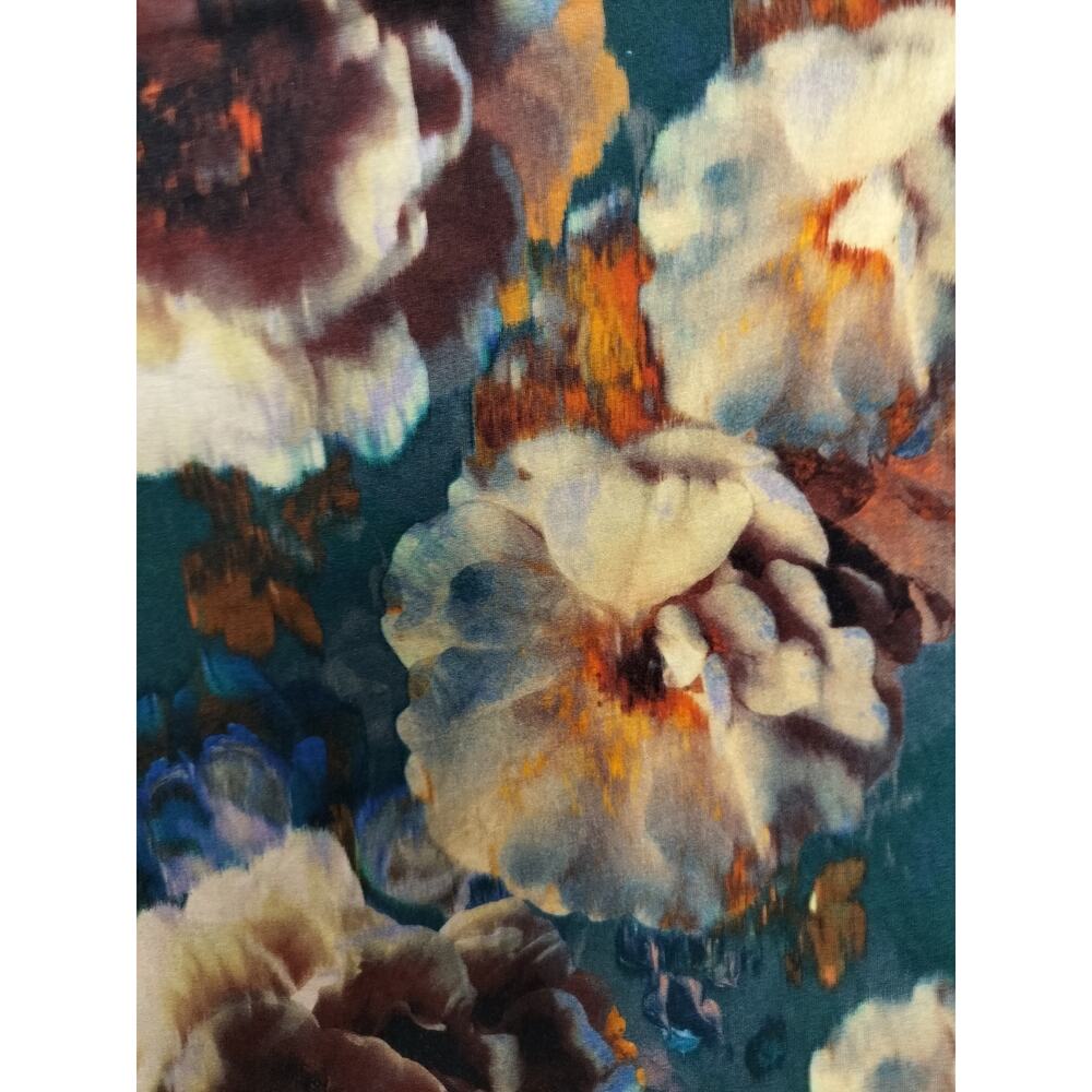5397)Bryn Walker L Fiori Lagenlook Watercolor Floral Print Jersey Gabo Tunic - Picture 5 of 10